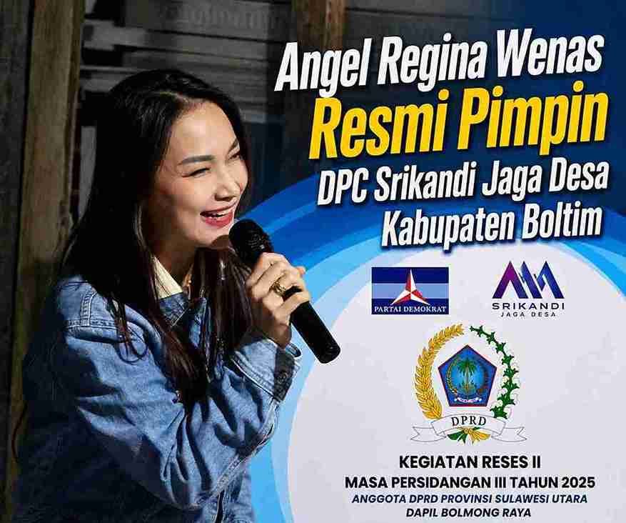angel regina wenas pimpin ketua srikandi jaga desa boltim