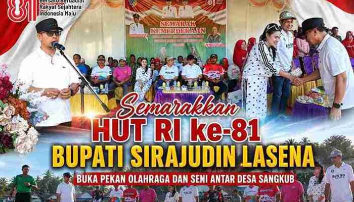 Sirajudin Lasena Buka Pekan Olahraga dan Seni Antar Desa Sangkub, Semarakkan HUT RI ke-81