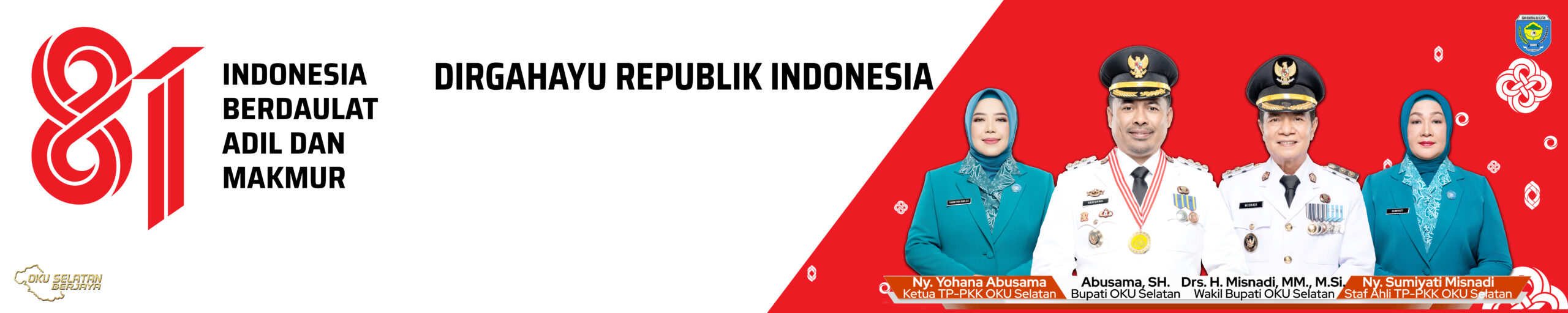 banner ucapan hut ri ke 81 kabupaten oku selatan