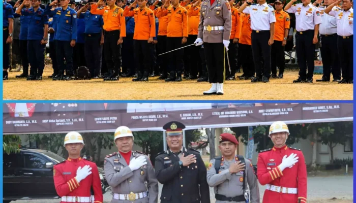 Kasi Humas Polres Ogan Ilir IPTU Mansyur Dipercaya Sebagai Komandan Upacara Penurunan Bendera HUT ke-81 RI
