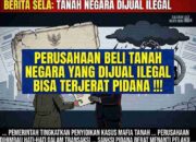 Perusahaan Beli Tanah Negara yang Dijual Ilegal Bisa Terjerat Pidana