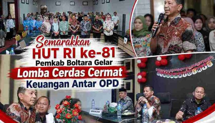 Jusnan Mokoginta Buka Lomba Cerdas Cermat Keuangan Antar OPD Boltara, Semarakkan HUT RI ke-81