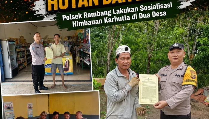 Cegah Kebakaran Hutan dan Lahan, Polsek Rambang Lakukan Sosialisasi Himbauan Karhutla di Dua Desa