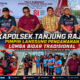 Kapolsek Tanjung Raja Pimpin Langsung Pengamanan Lomba Bidar Tradisional Piala Gubernur Sumsel di Desa Talang Balai Baru II