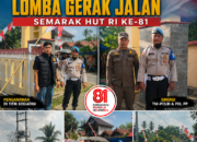 Kapolsek Rambang Pimpin Langsung Pengamanan dan Kegiatan Lomba Gerak Jalan Semarak HUT RI ke-81