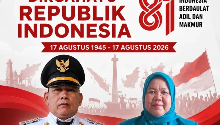 Camat Sungai Pinang dan Ketua TP PKK Kecamatan Sungai Pinang Beserta Staf dan Jajaran Mengucapkan Dirgahayu Republik Indonesia ke-81