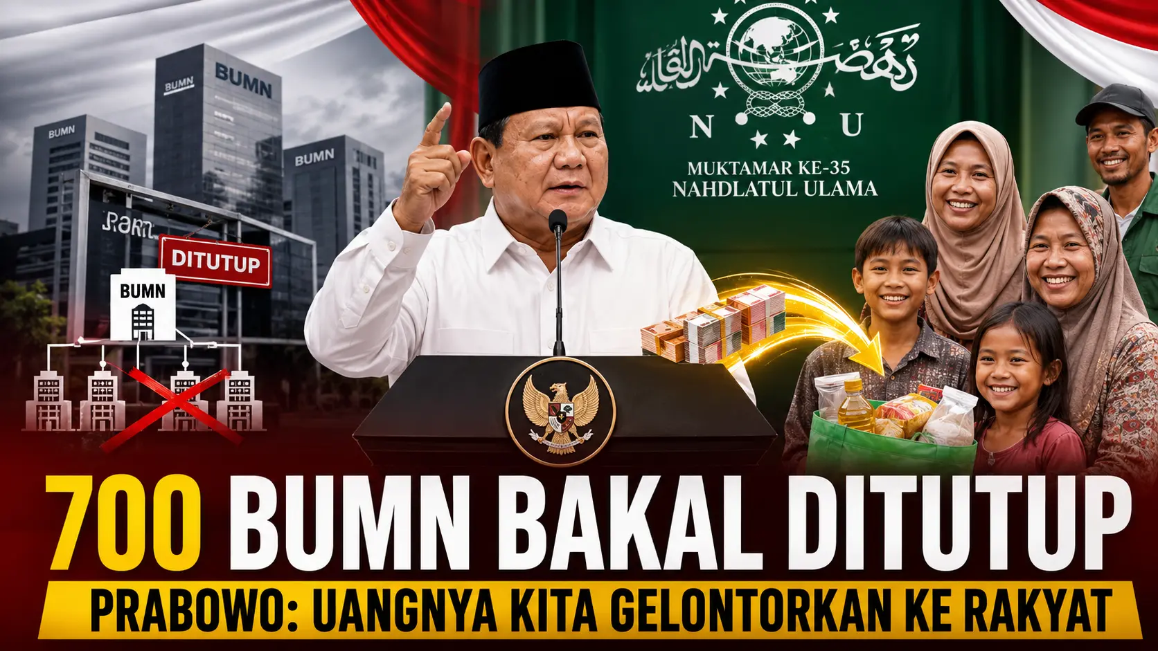 Prabowo tutup 700 BUMN. pengentasa kemiskinan indonesia 2026. tranformasi presiden prabowo