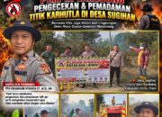 Kapolsek Rambang Pimpin Langsung Pengecekan dan Pemadaman Titik Karhutla di Desa Sugihan
