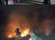 Berjibaku Padamkan  Sijago Merah Babinsa  Dan BPBD Berhasil Kendalikan Karhutla Di Arisan Jaya