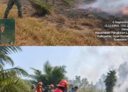 Babinsa Berjibaku Jinakkan Api, 8 Hektare Lahan di Desa Riding Berhasil Dipadamkan