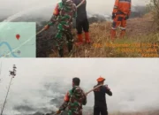 Babinsa Koramil 402-10/Kayuagung Bersama BPBD Laksanakan Groundcheck Patroli Darat Titik Hotspot di Kelurahan Kedaton