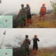 Babinsa Koramil 402-10/Kayuagung Bersama BPBD Laksanakan Groundcheck Patroli Darat Titik Hotspot di Kelurahan Kedaton