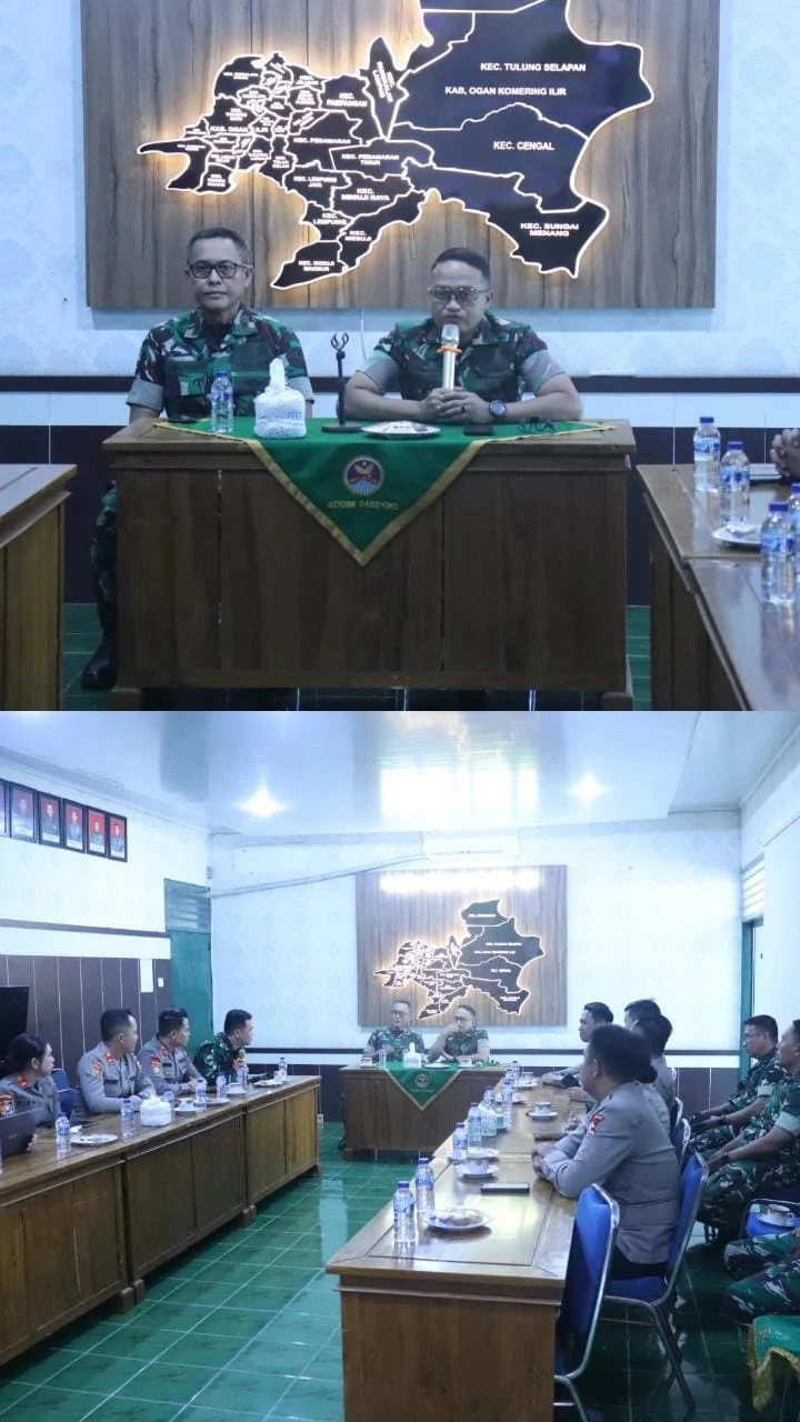 Dandim 0402 OKI-OI Terima Audiensi Sespim Polri, Bahas Penanganan Karhutla