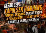 Gerak Cepat! Kapolsek Rambang Pimpin Langsung Ground Check dan Pemadaman Titik Hotspot Karhutla di Desa Sukarami