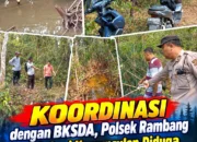 Koordinasi dengan BKSDA, Polsek Rambang Cek Lokasi Kemunculan Diduga Beruang Hitam di Sungai Rambang, Warga Diimbau Waspada