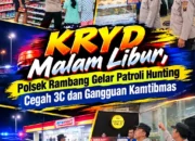 KRYD Malam Libur, Polsek Rambang Gelar Patroli Hunting Cegah 3C dan Gangguan Kamtibmas