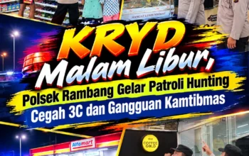 KRYD Malam Libur, Polsek Rambang Gelar Patroli Hunting Cegah 3C dan Gangguan Kamtibmas