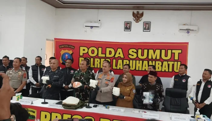 Polres Labuhanbatu Bongkar Dugaan Kurir Jaringan Internasional, 3.87 Kg Sabu Disita