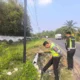 Rambu Roboh Ancam Pengendara di Depan PT DKU, Sat Lantas Polres Ogan Ilir Sigap Evakuasi Material