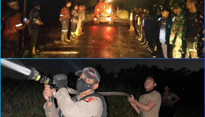 Sinergi Personil Gabungan Berhasil Padamkan Kebakaran Lahan 4 Hektar di Pemulutan Ogan Ilir