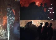 Tak Kenal Lelah, Tim Gabungan Lakukan Pemadaman Karhutla di Desa Sungai Rambutan, Indralaya Utara