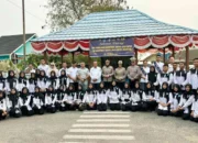 Tampil Energik, Marching Band GSC SMAN 1 Indralaya Meriahkan Penilaian Kampung Tertib Lalu Lintas Ogan Ilir