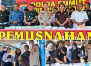 Wakapolres Labuhanbatu Pimpin Pemusnahan 34 Kg Sabu dan 20 Ribu Pil Ekstasi