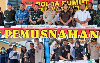 Wakapolres Labuhanbatu Pimpin Pemusnahan 34 Kg Sabu dan 20 Ribu Pil Ekstasi