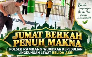 Jumat Berkah Penuh Makna, Polsek Rambang Wujudkan Kepedulian Lingkungan Lewat BELIDA ASRI