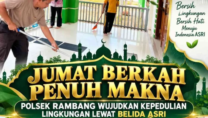 Jumat Berkah Penuh Makna, Polsek Rambang Wujudkan Kepedulian Lingkungan Lewat BELIDA ASRI