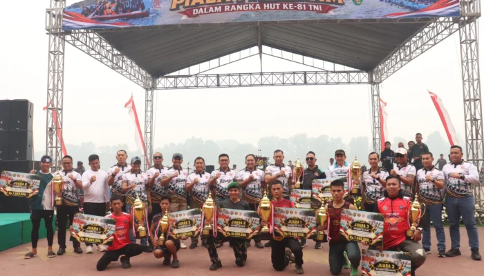 Kodim 0402/OKI-OI Borong Prestasi Di Lomba Bidar Piala Pangdam II/Sriwijaya, Raih Tiga Gelar Juara