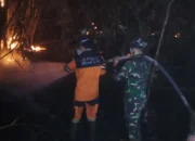 Gerak Cepat TNI Bersama TIM Gabungan Padamkan Karhutla Di Meranjat 1 Ogan Ilir