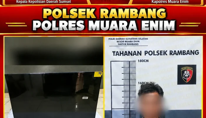 Polsek Rambang Ungkap Kasus Curat dalam Ops Sikat Musi I 2026, Seorang Pria Diamankan Bersama TV Hasil Curian