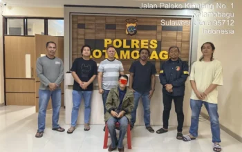 Back Up Polres Minahasa, URC Polres Kotamobagu Amankan Terduga Pelaku Curanmor di Pasar 23 Maret
