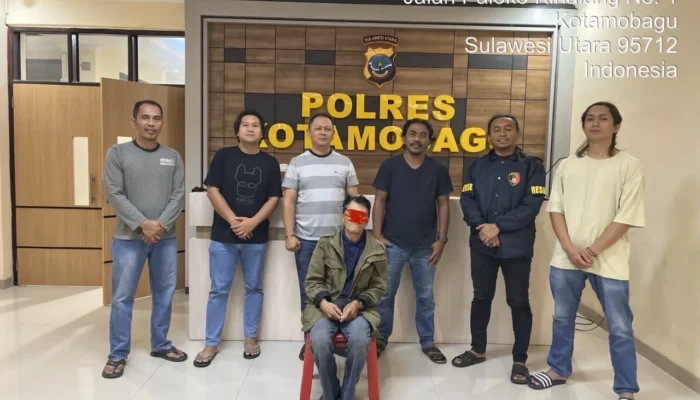 Back Up Polres Minahasa, URC Polres Kotamobagu Amankan Terduga Pelaku Curanmor di Pasar 23 Maret
