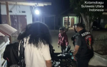Tim URC Polres Kotamobagu Amankan Motor yang Terlantar Dua Hari di Jalan KS Tubun