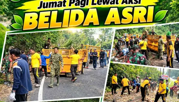 Dukung Program 100 Hari Kapolri, Polsek Gunung Megang Gelar Green Policing Jumat Pagi Lewat Aksi BELIDA ASRI