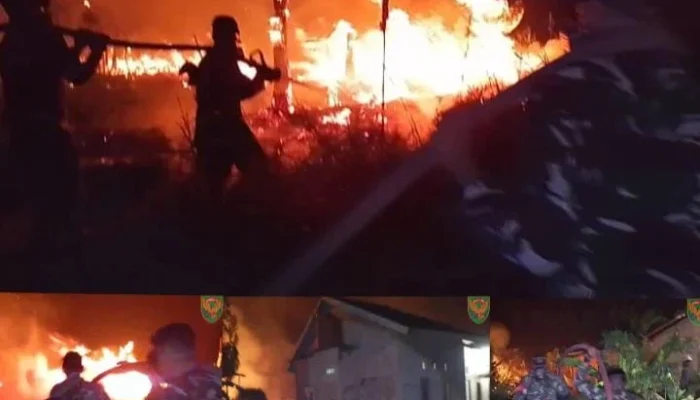 Gerak Cepat Babinsa Koramil 402-07/Indralaya Selamatkan Rumah Warga Dari Kobaran Api