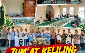 Foto pendukung berita Jum'at Keliling di Sugihwaras Barat, Kapolsek Rambang Sampaikan Pesan Kamtibmas Larangan Karhutbunlah dan Bahaya Narkoba