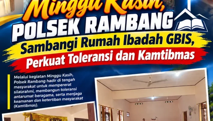 Minggu Kasih, Polsek Rambang Sambangi Rumah Ibadah GBIS, Perkuat Toleransi dan Kamtibmas