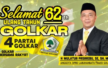 Mulatua Pasaribu Maknai HUT ke-62 Partai Golkar, Soroti Aspirasi Warga Labuhanbatu