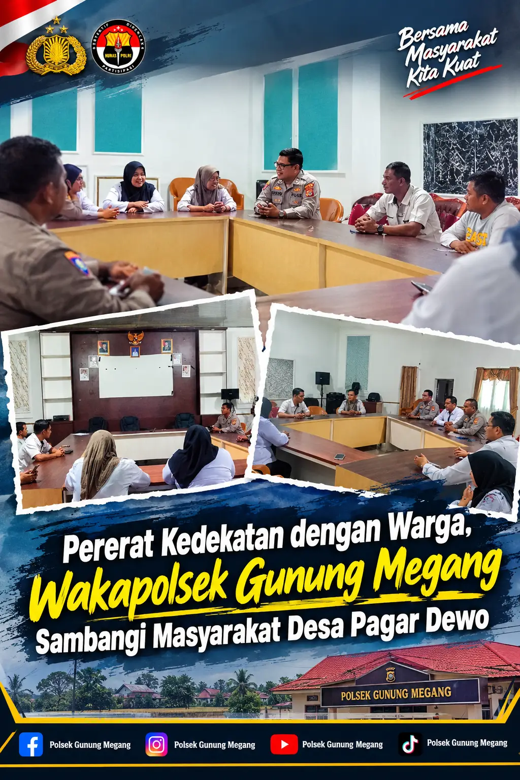 Foto pendukung berita Pererat Kedekatan dengan Warga, Wakapolsek Gunung Megang Sambangi Masyarakat Desa Pagar Dewo