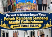 Perkuat Kedekatan dengan Warga, Polsek Rambang Sambangi Masjid Baiturahman Lewat Patroli SULING
