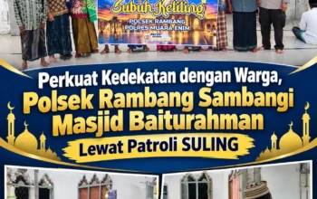 Foto pendukung berita Perkuat Kedekatan dengan Warga, Polsek Rambang Sambangi Masjid Baiturahman Lewat Patroli SULING