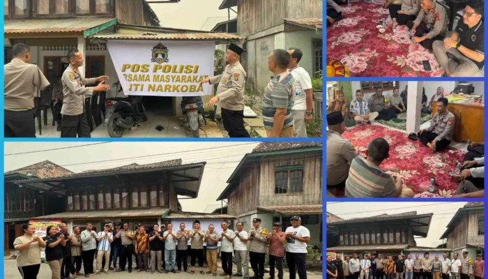 Polsek Tanjung Raja Bersama Masyarakat Siapkan Pos Polisi Anti Narkoba di Desa Skonjing