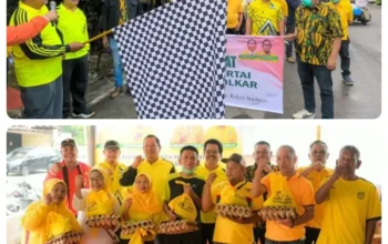 Semarakkan HUT Golkar Ke-62, DPD Partai Golkar Padangsidimpuan Gelar Jalan Sehat Berhadiah Doorprize Hingga Bagi Sembako