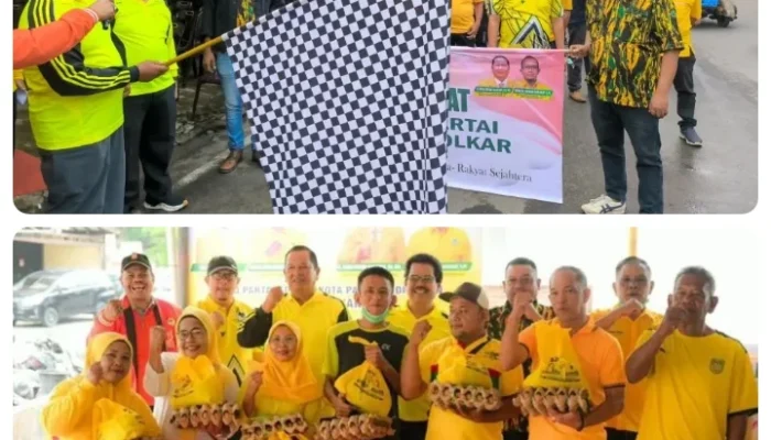 Semarakkan HUT Golkar Ke-62, DPD Partai Golkar Padangsidimpuan Gelar Jalan Sehat Berhadiah Doorprize Hingga Bagi Sembako