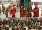 Silaturahmi Dengan Masyarakat Cengal, Dandim 0402/OKI-OI Resmikan Peletakan Batu Pertama Posramil Serta Terima Penyerahan 8 Pucuk Senpira